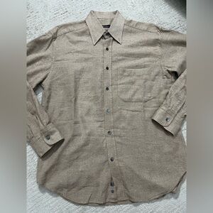 Corneliani Cotton/Wool/Silk Button Down Textured Knit Shirt